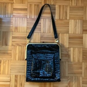 Vintage Crocodile Leather Clasp Frame bag